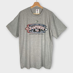 VTG NFL Super Bowl XXXVI New England Patriots St Louis Rams T-Shirt LARGE NEW